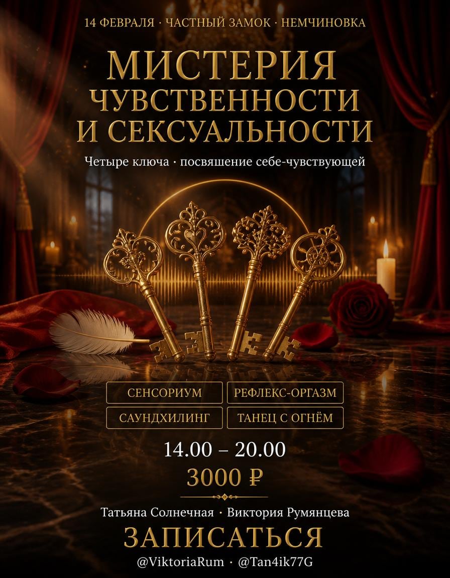 Афиша: Мистерия чувственности и сексуальности — 14 февраля 2026, Немчиновка